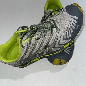 Inov-8 Silver and Lime Running Shoes